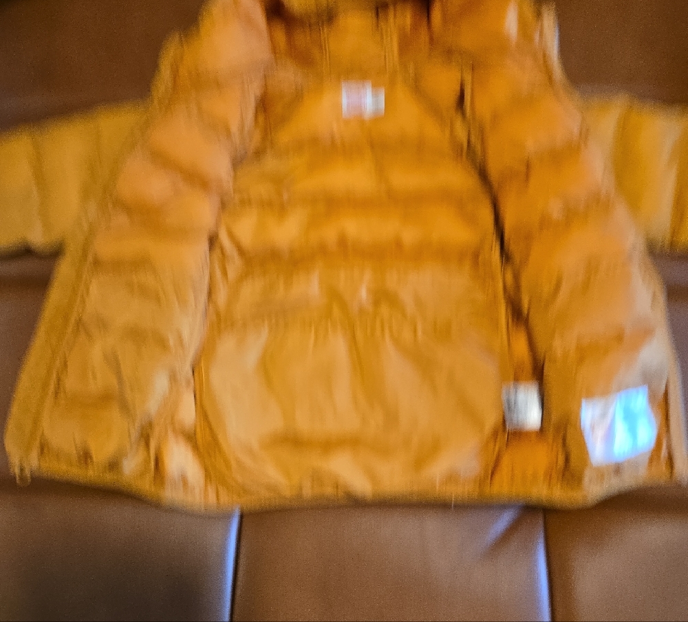 2 Size 4T Wonder Nation Puffer Jackets - Moss Green And Goldenrod - Picture 9 of 10